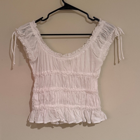 NWT! URBAN OUTFITTERS KIMCHI BLUE REMI TIE FRONT CROPPED TOP - Picture 7 of 10